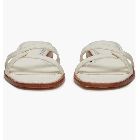 PAIGE Toby Snake‑Embossed Leather Slide Sandals Women’s Size 7 - Picture 4 of 10